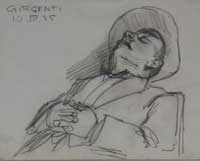 Schlafender Girgenti Zeichnung